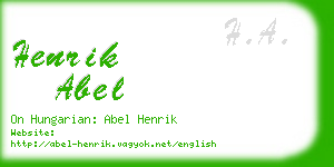 henrik abel business card